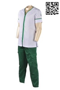 NU030 medicine uniform tailor made logos embroidery uniform company hk supplier 